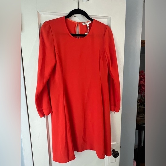 NWT Maje Red Orange Shift Dress 1 or S - Picture 1 of 9
